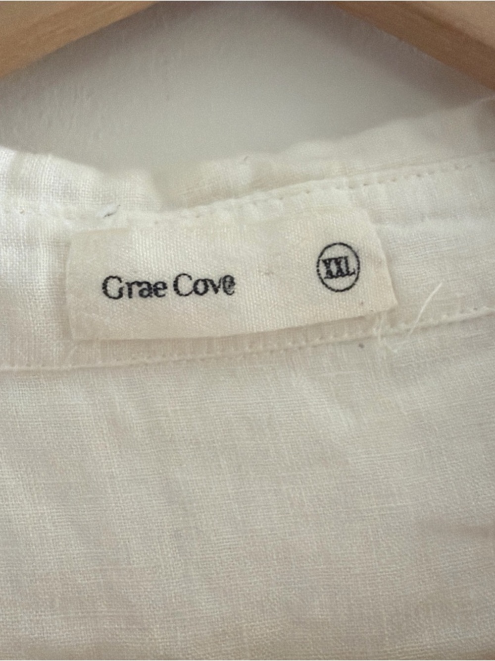 Grae Cove Women's Linen Oversized Boxy  Top Size XXL White Button Up Lagenlook - Picture 3 of 10